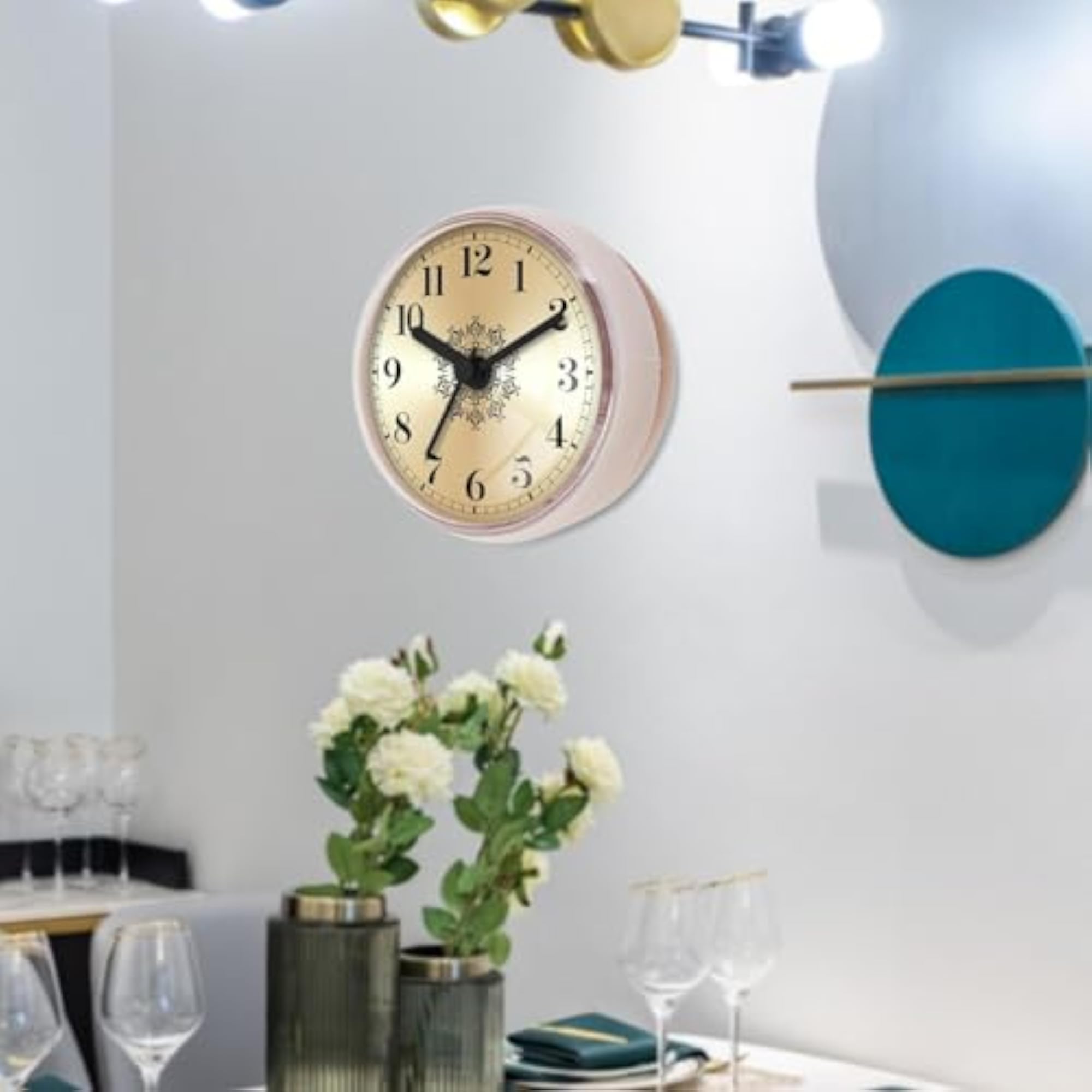 Compact Shower Clock with Suction Cup, Waterproof
